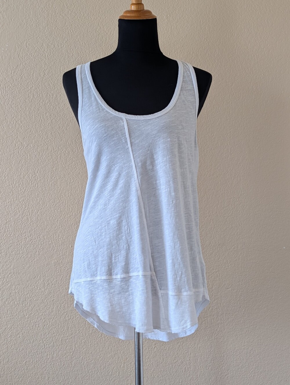 NWOT Wilt White Cotton Slub Racerback Tank Top Medium